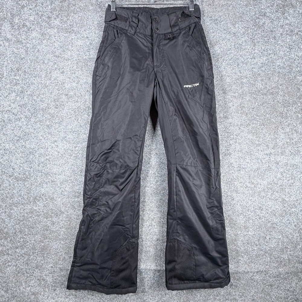 Arctix Insulated‎ Snow Pants Womens XS Black Ankle Zip Adjustable Waist Winter